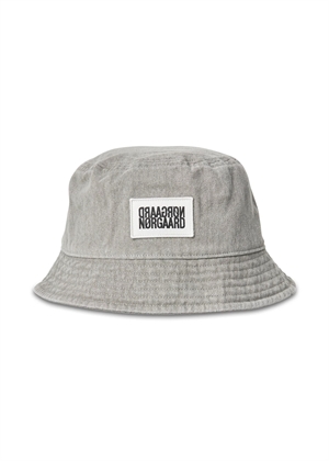 Washed cotton twill bucket hat Grey Melange Mads Nørgaard 